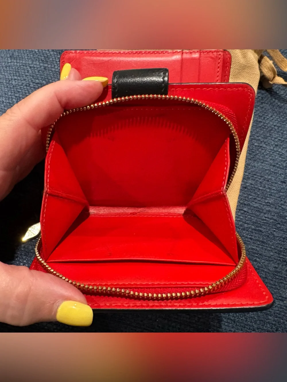 Christian Louboutin Leopard Patent & Black Leather Wallet w/ Dust Bag COA in EUC